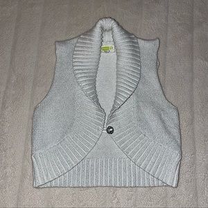 Girls Sparkly Crazy 8 Cropped Vest with Jewel Button size M Medium (7-8) EUC
